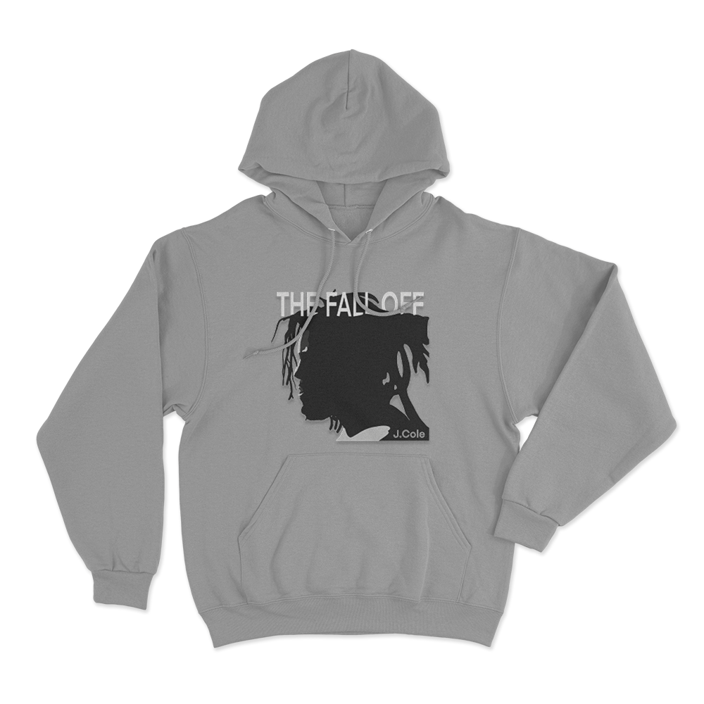 The Fall-Off J. Cole Silhouette Unisex Hoodie Grey The Fall Off J. Cole Silhouette Unisex Hoodie Grey